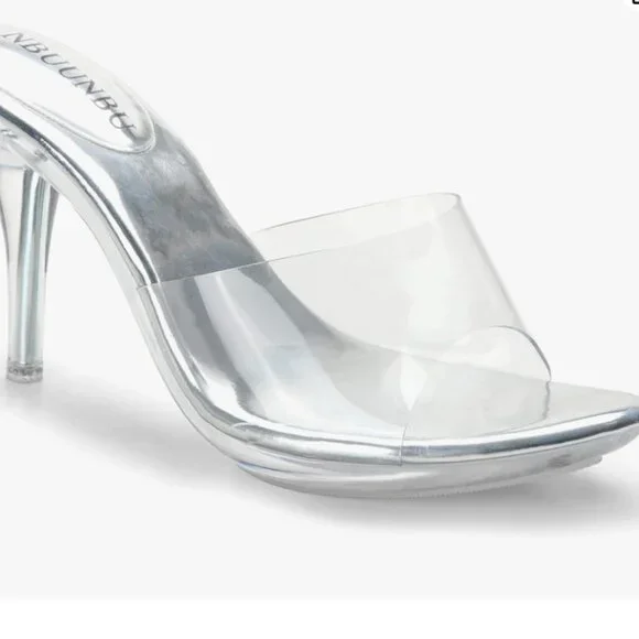 Silver Clear Heels